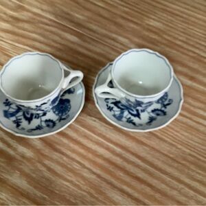 Vintage Blue Danube Floral Tea or coffee  Cup and Saucer Set EUC